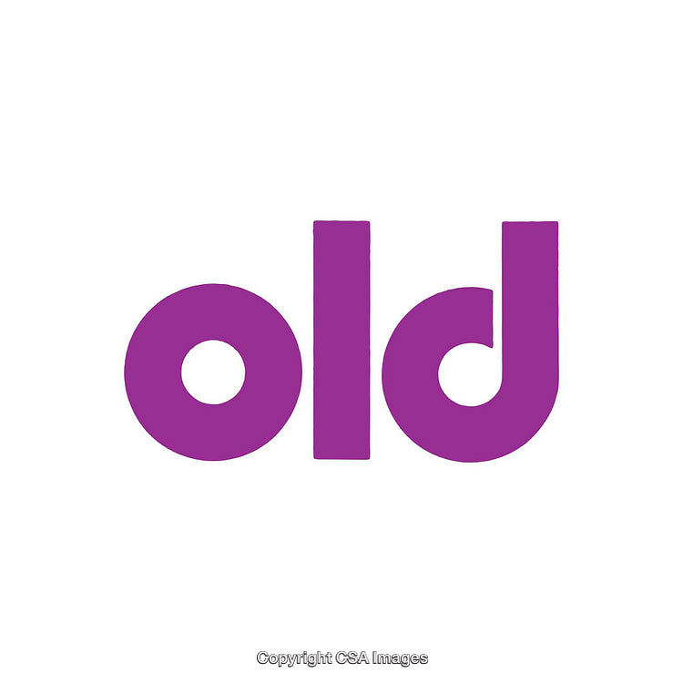 Purple Typography Featuring the Word 'Old' on a White Background