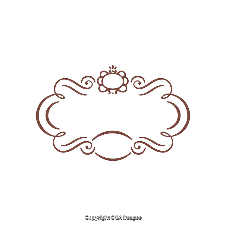Elegant Vintage Frame Design With Ornate Swirls and Flourish Accents