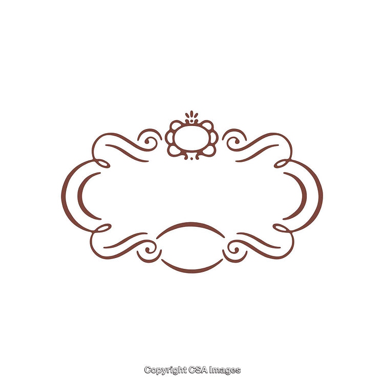 Elegant Vintage Frame Design With Ornate Swirls and Flourish Accents