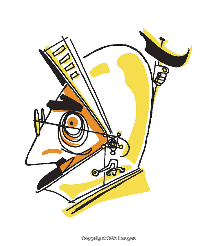 Abstract Yellow and Black Illustration Highlighting Creative Linear Composition