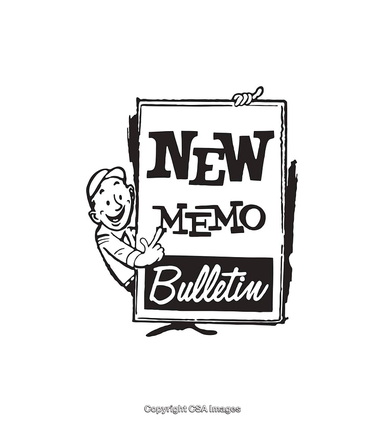 Vintage Black and White Illustration of a Sign with a Cheerful Character