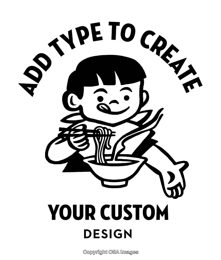 Boy Eating Noodles Design Format