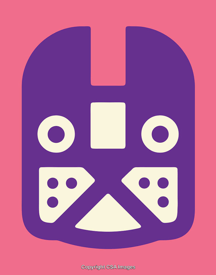 Abstract Illustration of Geometric Shapes on a Colorful Background