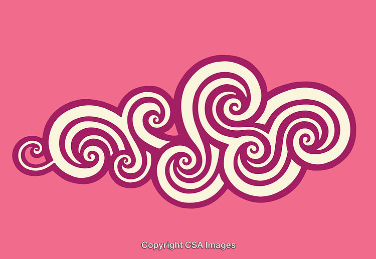 Intricate Swirling Line Art Design on a Vibrant Pink Background