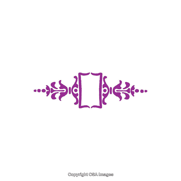 Purple Ornamental Decorative Divider Design with Symmetrical Flourishes