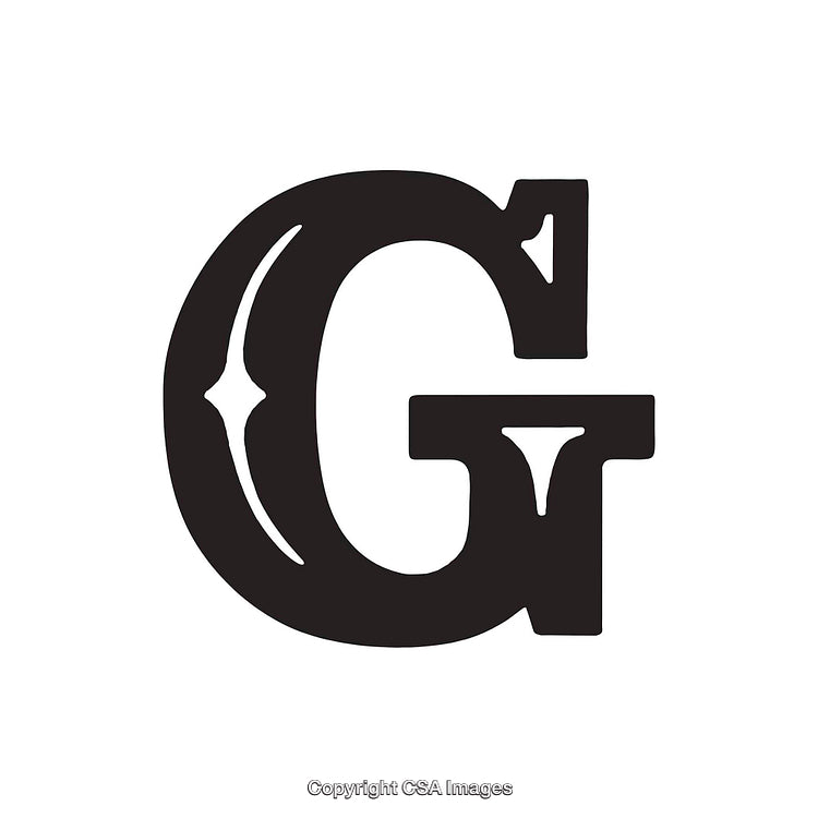 Bold Serif Stylish Letter G With Elegant Design Elements