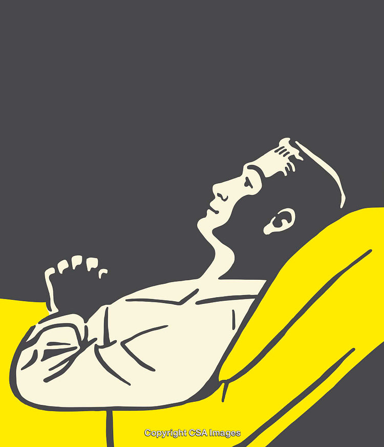 Contemplative Moment Captured in Bold and Minimalist Line Art Illustration