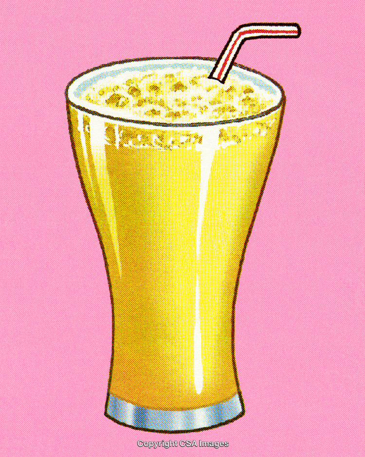 Refreshing Yellow Drink With Straw Set Against Pink Background