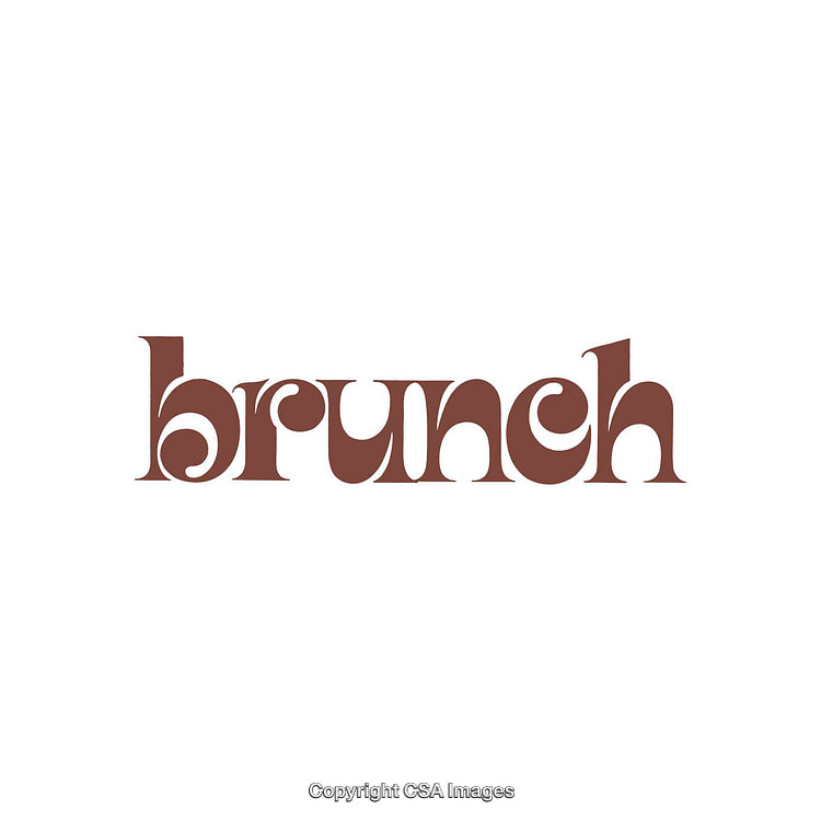 Retro Typography Graphic Featuring Stylish Brunch Text Design in Brown Tones