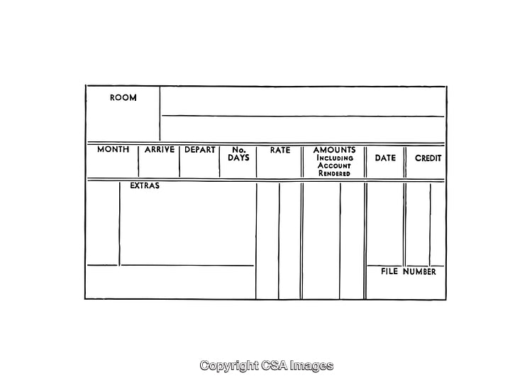 Minimalist Black And White Hotel Reservation Form Diagram Layout