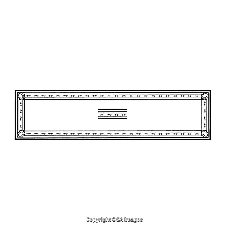 Classic Black and White Ornamental Border Design With Intricate Patterns