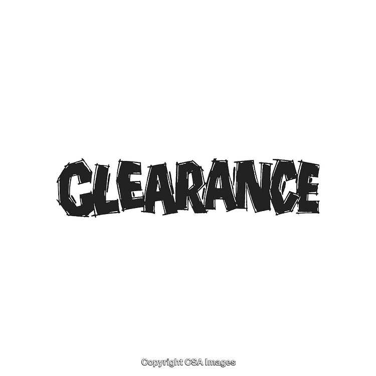 Bold Handwritten Text Displaying the Word Clearance on a White Background