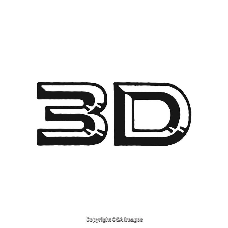 Black And White 3D Text Design With Bold Graphic Style