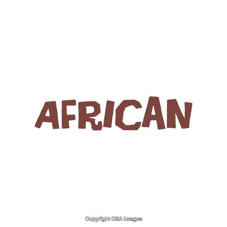 Simple Text Representation of the Word 'African' in Bold Design