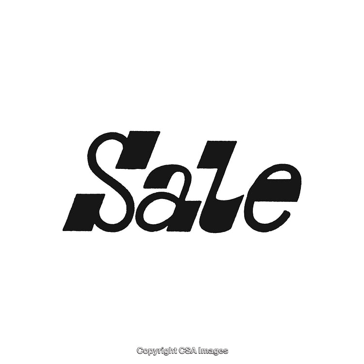 Black and White Bold Sale Text Illustration for Promotions or Marketing Campaigns