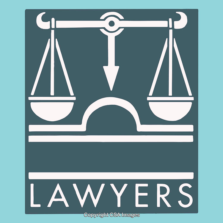 Illustration of Law Scales and Text Representing Legal Services
