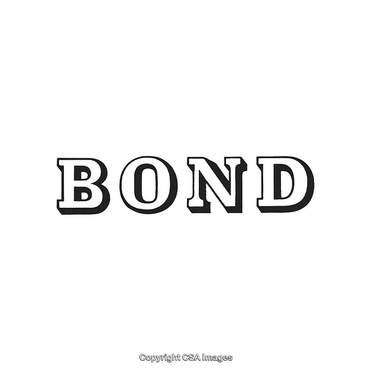Bold Typography Design Featuring the Word 'Bond' in Black on White