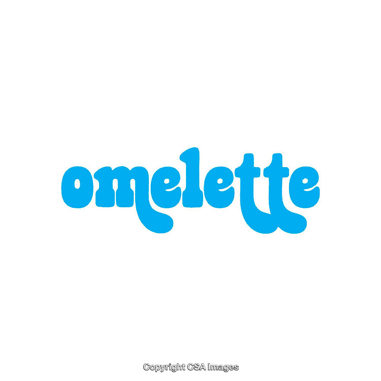 Blue Retro Style Text Design on White Background