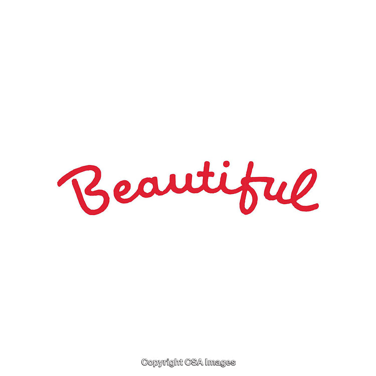 Handwritten Red Beautiful Script on White Background Art