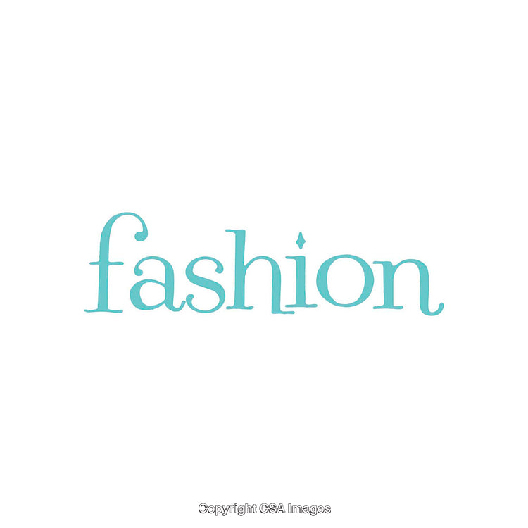 Elegant Single Word Typography Design Stating 'Fashion' in Stylish Blue Font