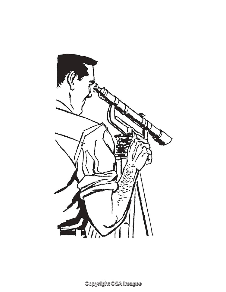 Monochrome Illustration of a Man Observing Through a Telescope