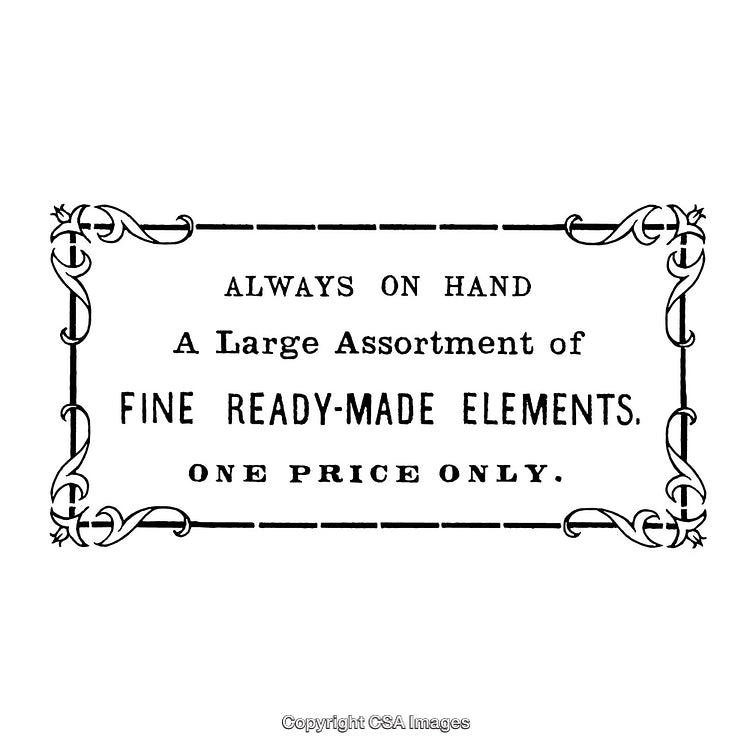 Vintage Black and White Border With Decorative Text Elements