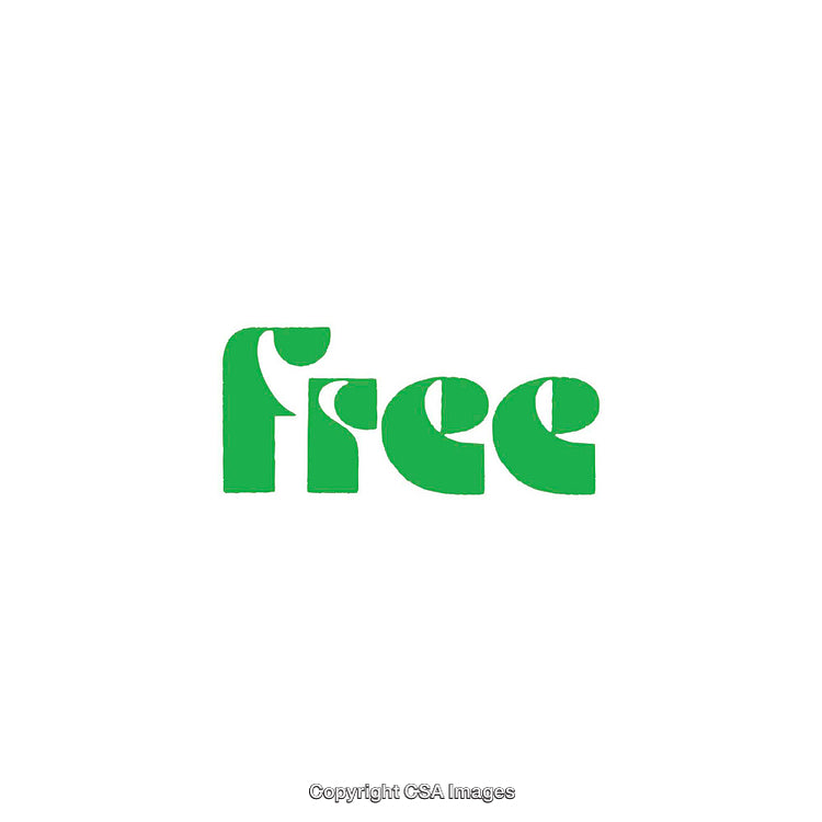 Green Bold Text Design Stylized Typography with the Word Free