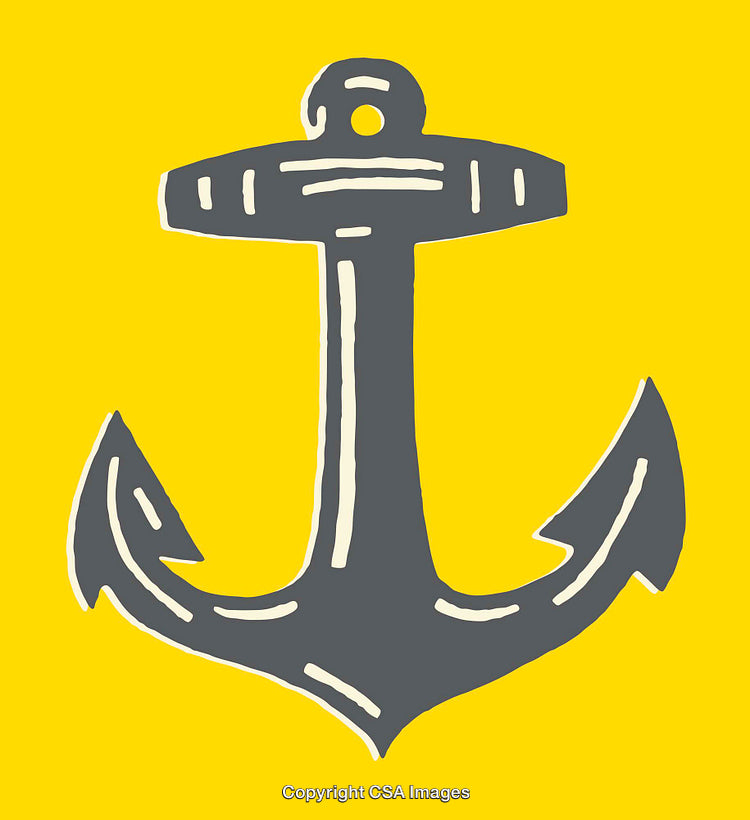 Illustrative Anchor Design in Bold Yellow and Gray Color Scheme