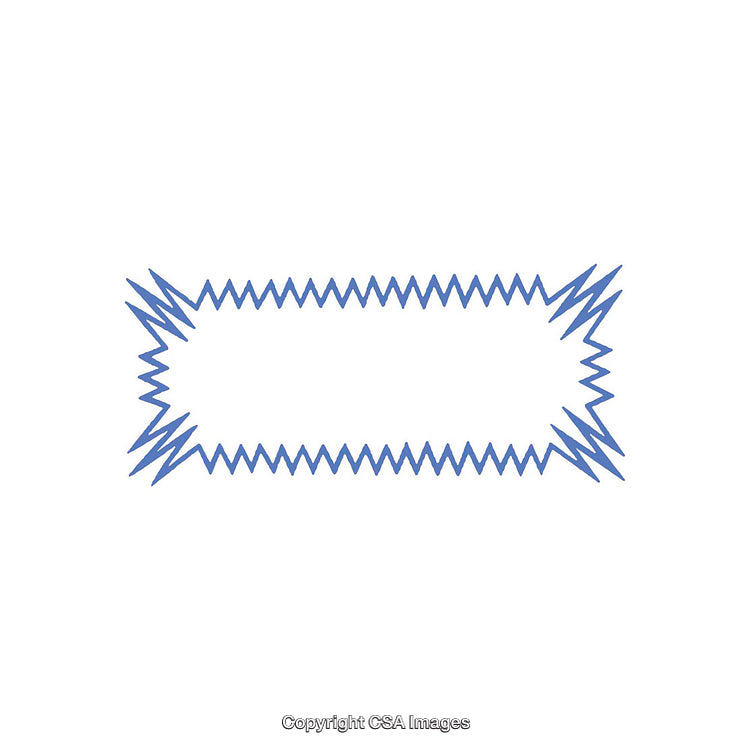 Blue Zigzag Frame Vector Design on White Background