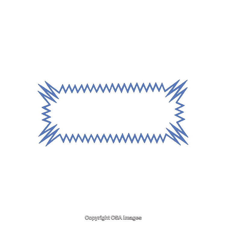 Blue Zigzag Frame Vector Design on White Background