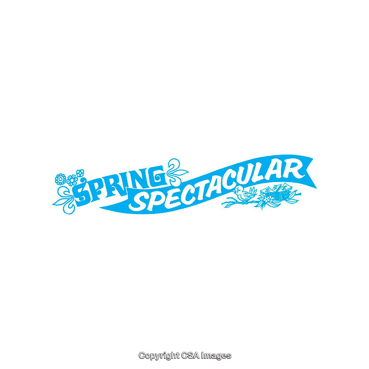 Blue Spring Spectacular Design Featuring Flowers and Seasonal Elements