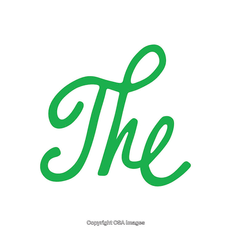 Stylized Green Script Text Design on a White Background