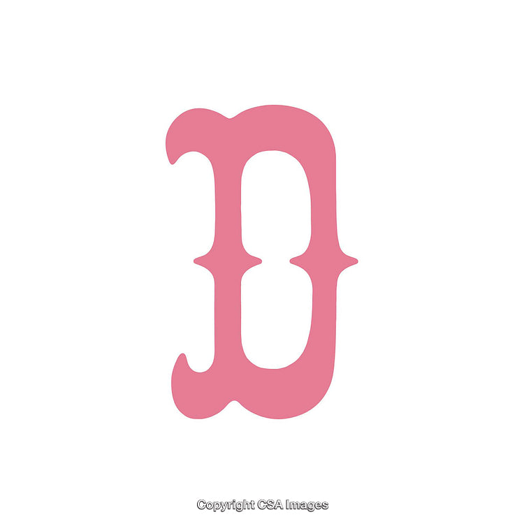 Elegant Letter D Design in Pink on a Clean White Background