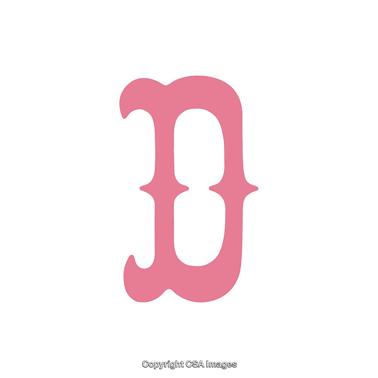 Elegant Letter D Design in Pink on a Clean White Background