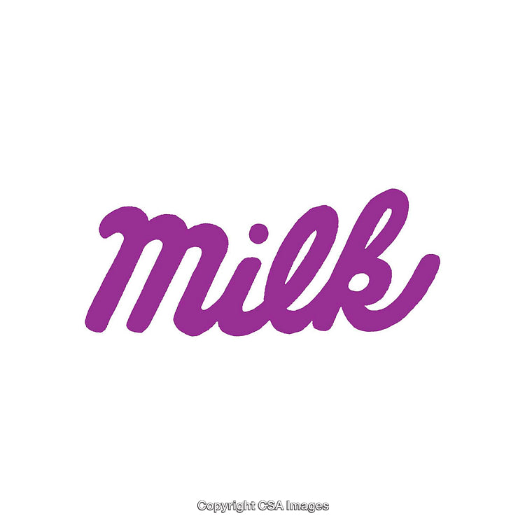 Stylish Purple Milk Logo Wordmark on a Clean White Background