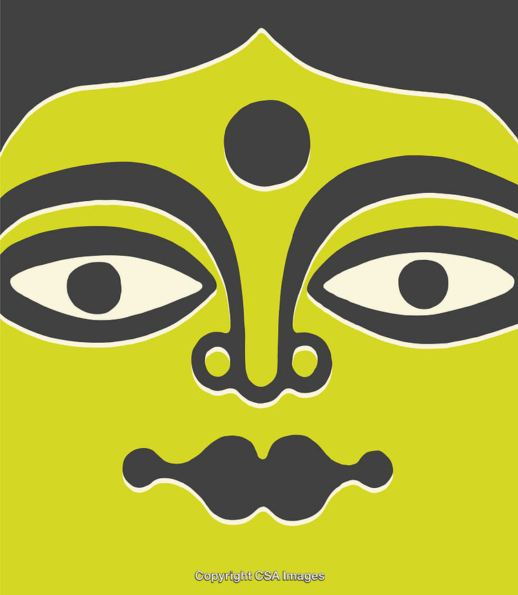 Vibrant Line Art Design Featuring a Stylized Artistic Symbolic Expression