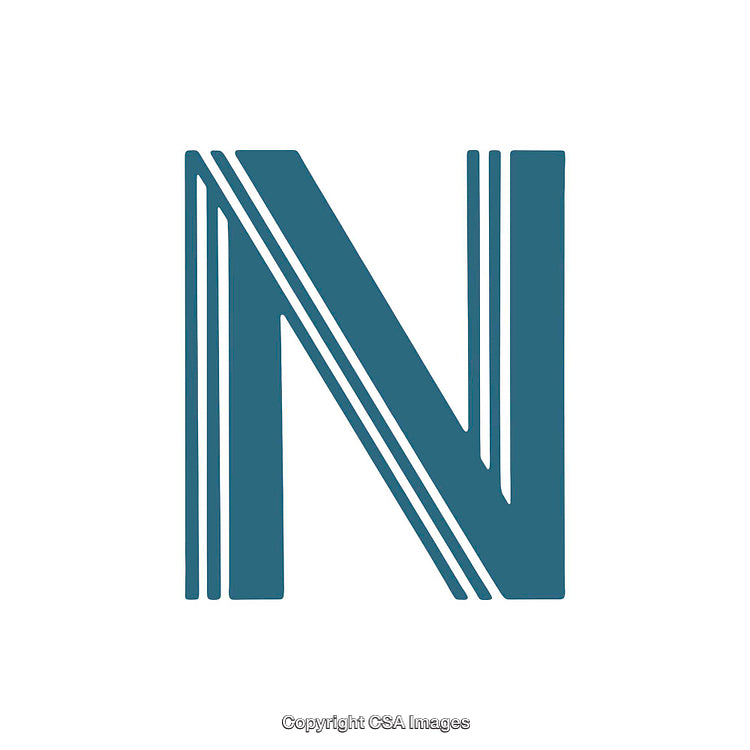 Stylized Letter N Design With Bold and Artistic Circle Shapes