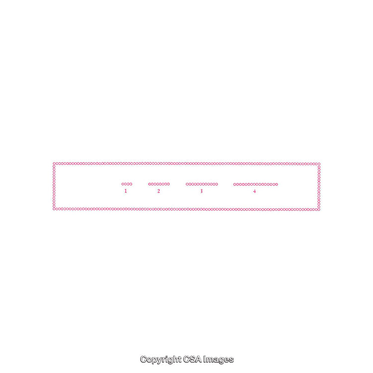 Minimalist Diagram Featuring Numbered Stripe of Dots and Pink Border Design