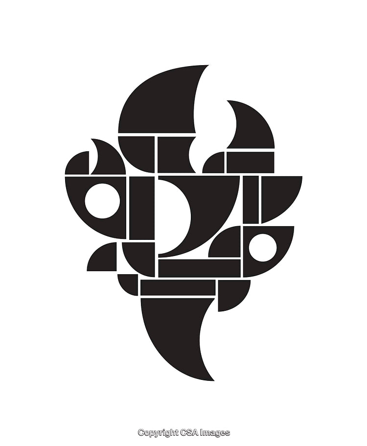 Modern Abstract Black And White Geometric Landscape Design