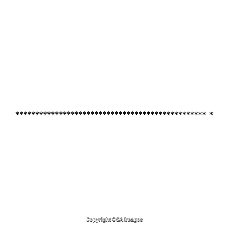 Horizontal Black Border Created by Asterisks on White Background