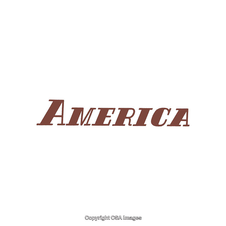 Vintage Styled Typography Artwork Representing The Concept of America