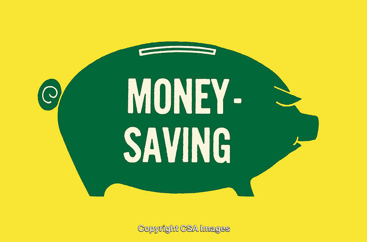 Green Piggy Bank Money-Saving Concept on Vibrant Yellow Background