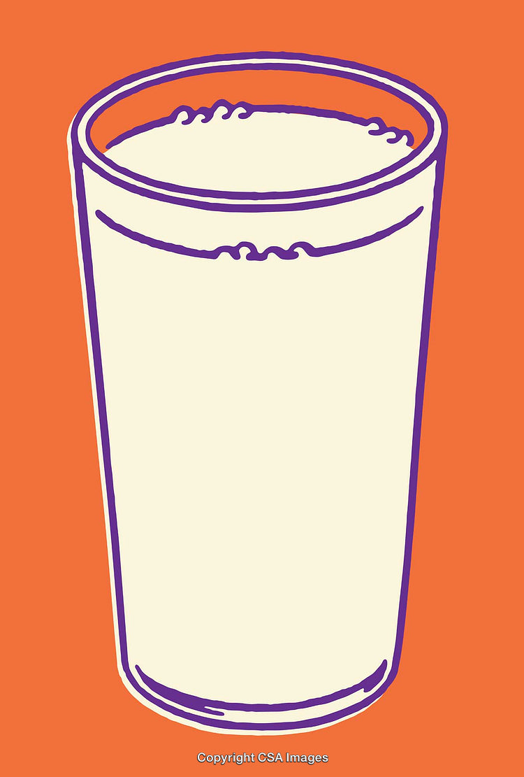 Illustration of a Beverage Glass in Minimalistic Style with Orange Background