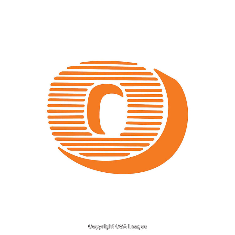 Minimalist Design Showcasing the Stylized Letter O in Orange Tones