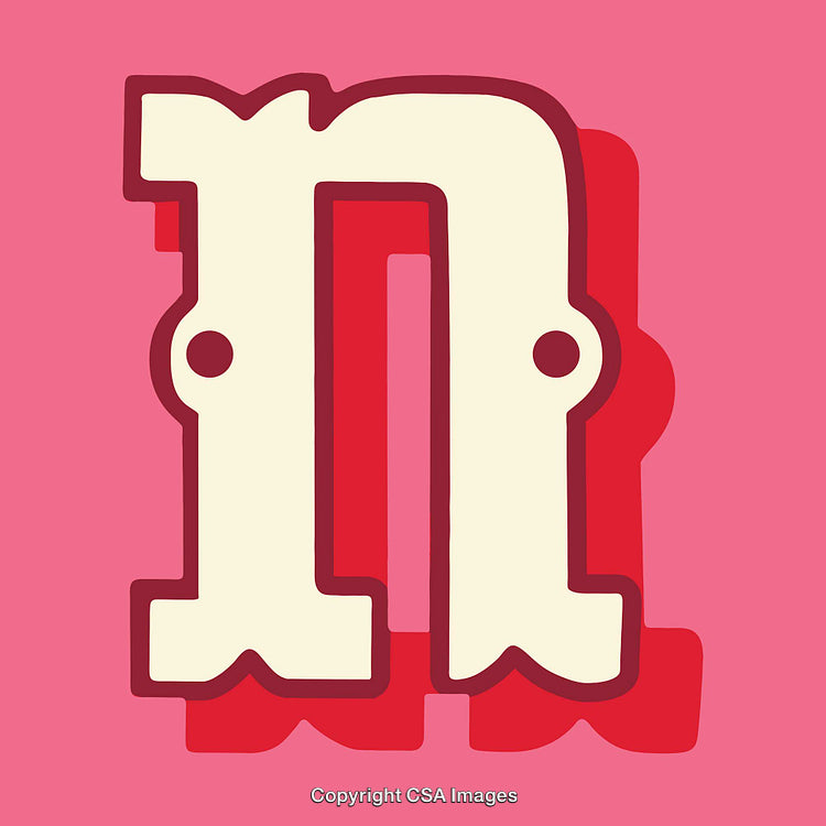 Bold Stylized Letter 'N' on a Bright Pink Background
