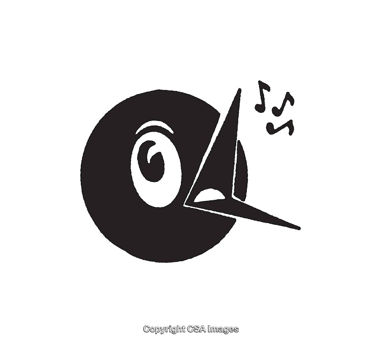 Minimalist Black and White Bird Line Art Illustration