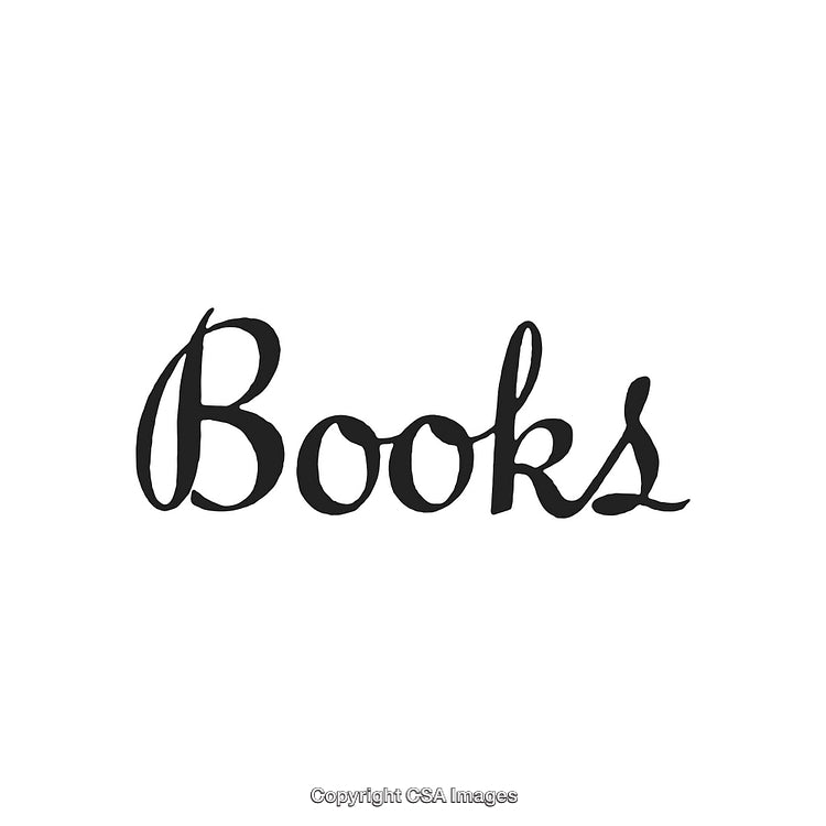 Elegant Handwritten Typography Featuring the Word 'Books' in Black Style