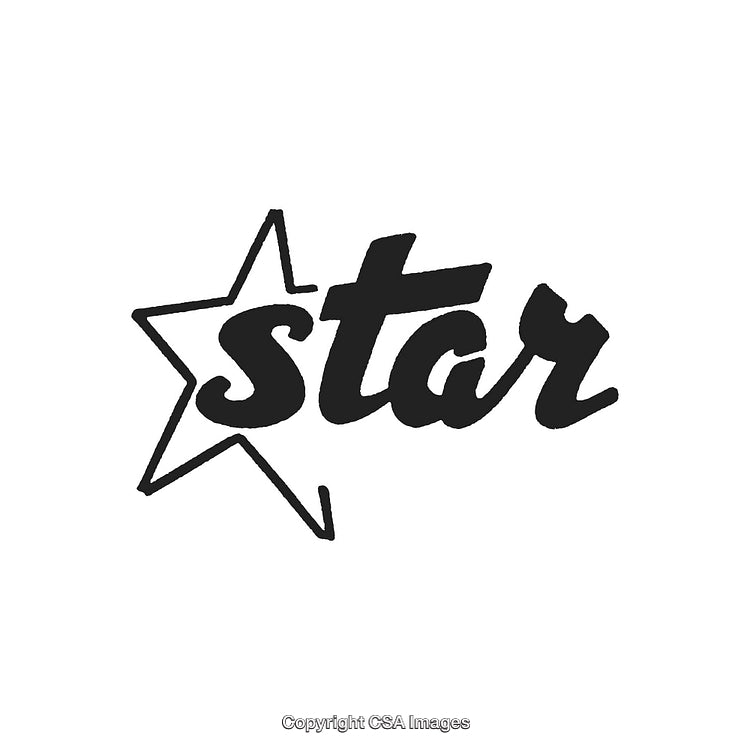 Stylized Word Art Featuring the Word Star Inside a Minimalistic Outline