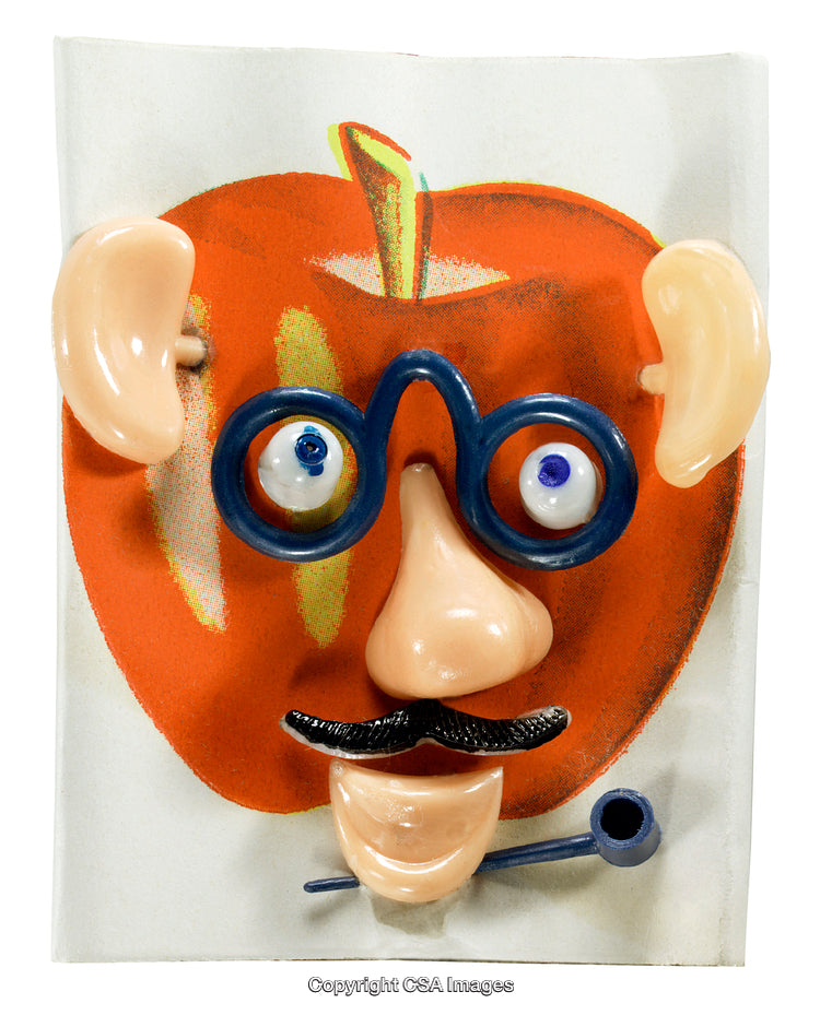 Playful Plastic Toy Assembly with a Comical Expression and Bright Colors