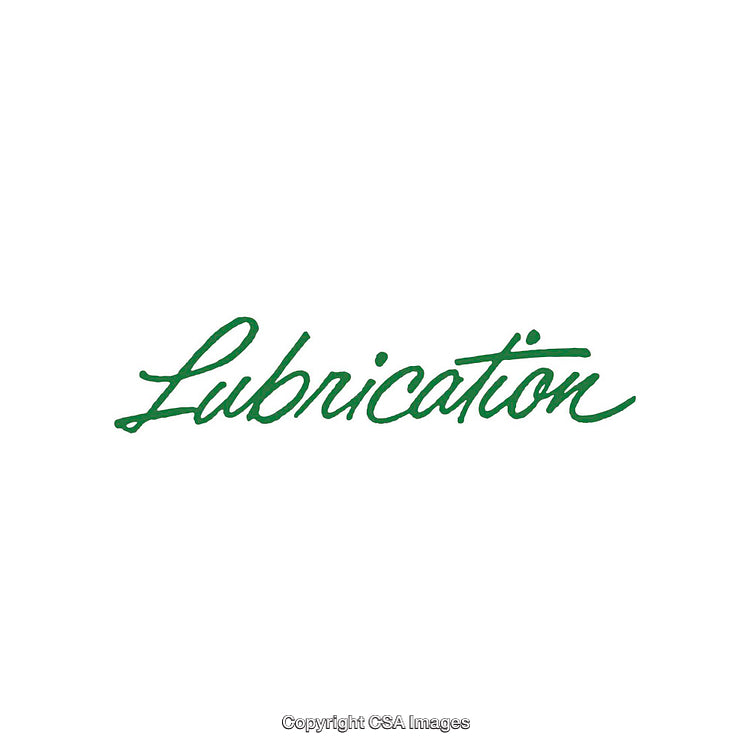 Artistic Green Script Text Featuring the Word Lubrication